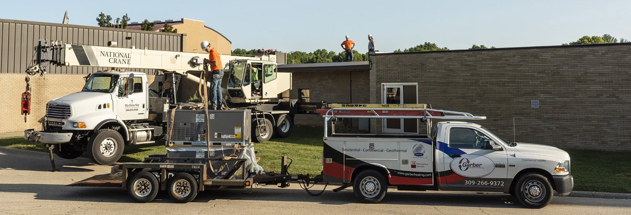 Garber Heating & Air Conditioning performing an installation.