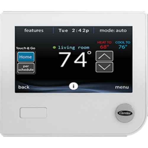 Carrier SYSTXCCWIC01-B Smart Thermostat.